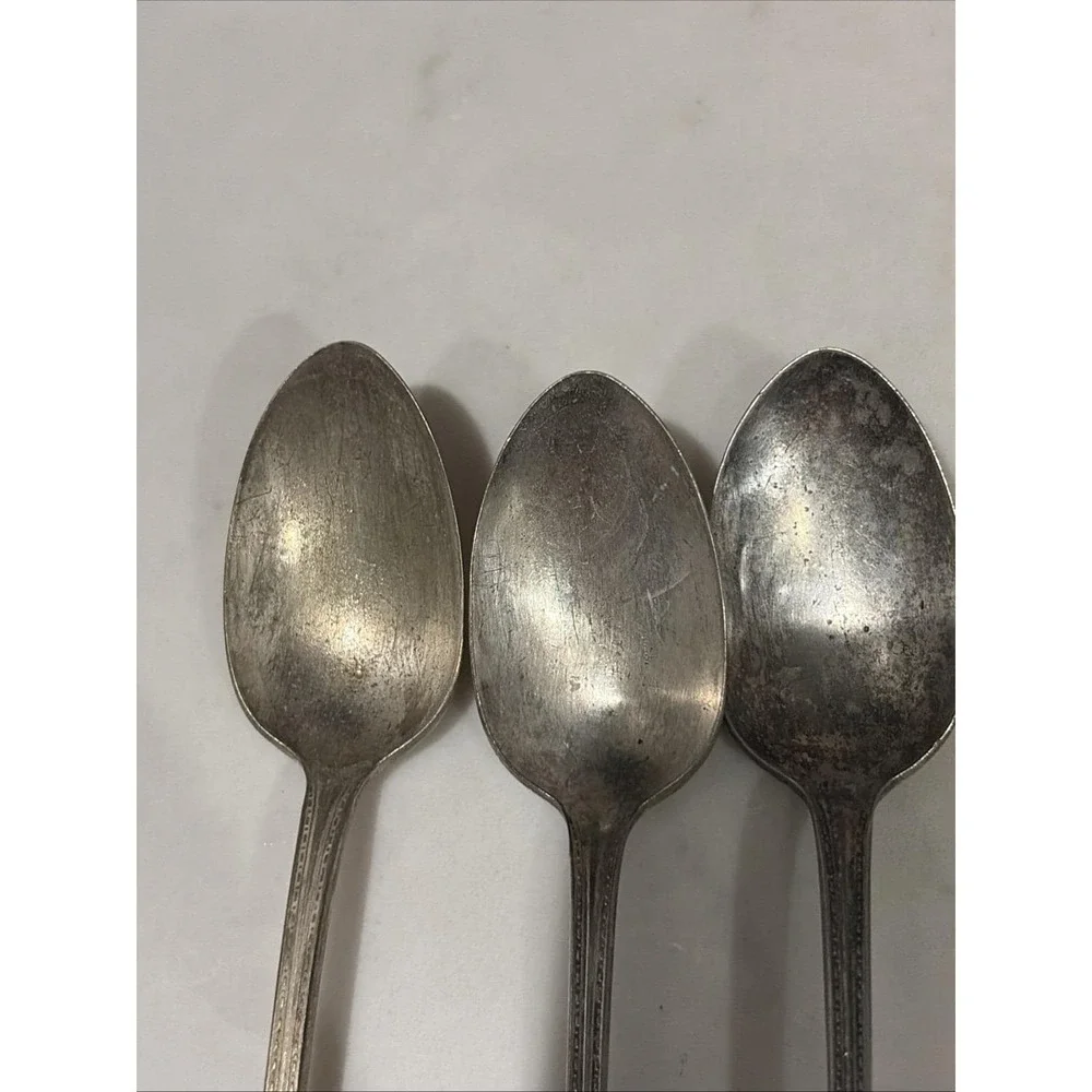 Set of 3 1877 N.F. Co Silver Plate ANTIQUE COLLECTIBLE ICED TEA‎ SPOONS 7.5